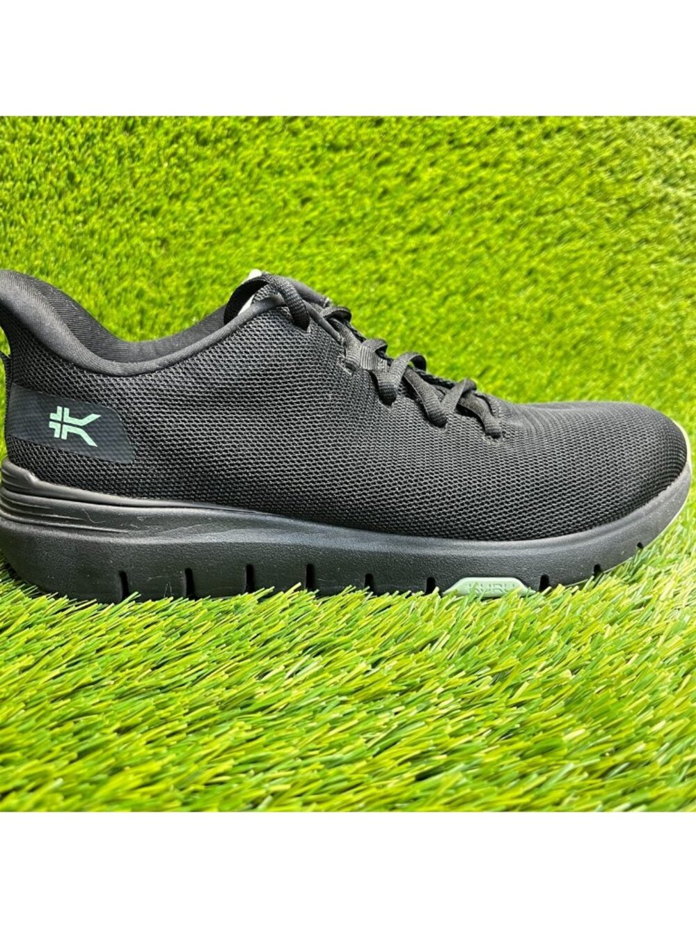 Kuru Flex Via Womens Size 10 Black Green Athletic Running Walking Shoes Sneakers